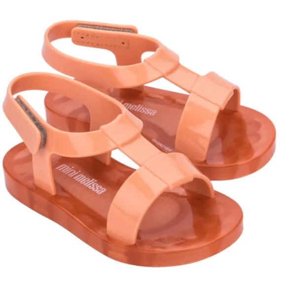 Mini Melissa Orange Kids Sandals - Picture 1 of 3